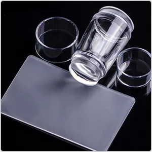 Sularpek Silicone Jelly Stamper 1 Piece Double Sided Transparent Nail Art Stamper with Scraper for Nails Manicure Tools - product information 5