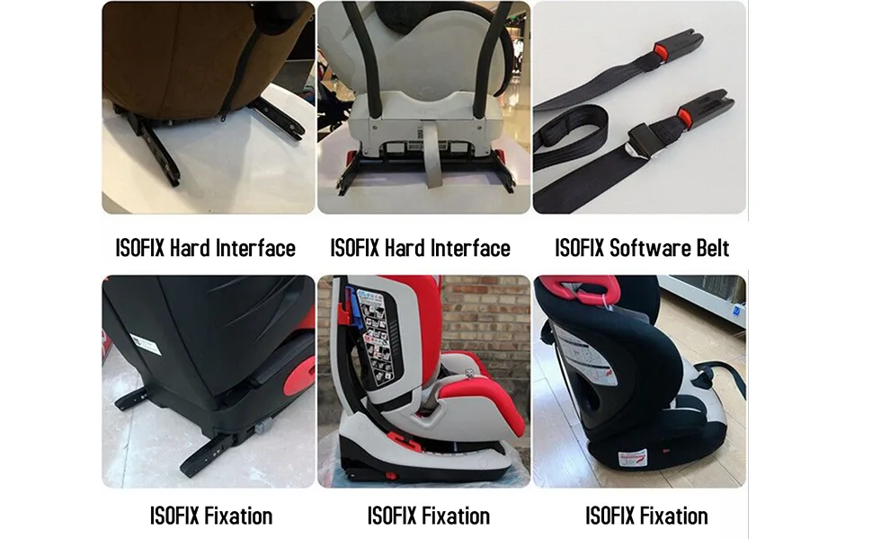 Geevorks Universal Isofix Adapter Bracket Steel Latch for ISOFIX Belt Connector Car Seat Anchor Fixing Kit Seat Belt Support Latch - ISOFIX Universal Car