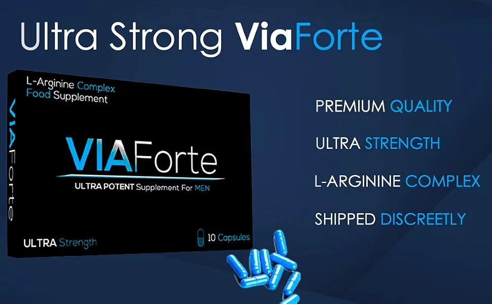 Viaforte Super Strength Maximum Duration - Energy Endurance Stamina - for Men -10 10 Count (Pack of 1) - Main 1
