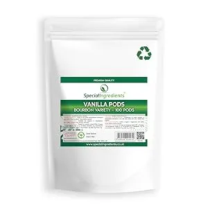 Special Ingredients Vanilla Bean Pods x10 Grade A Bourbon Variety Premium Quality Extra Large 16cm Plus Vegan Non GMO - Recyclable Pouch - Vanilla Pods Grade A 100 Pods