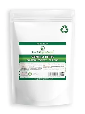 Special Ingredients Vanilla Bean Pods x20 Grade A Bourbon Variety Premium Quality Extra Large 16cm Plus Vegan Non GMO - Recyclable Pouch - Vanilla Pods Grade A 10 Pods