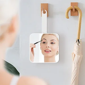 OSDUE Portable Travel Makeup Mirror Compact Mirror and Hand Mirror Dual Purpose with Comfy Handle for Barber Shops Dental Offices and Make Up Application (Square-shaped) - product information 6