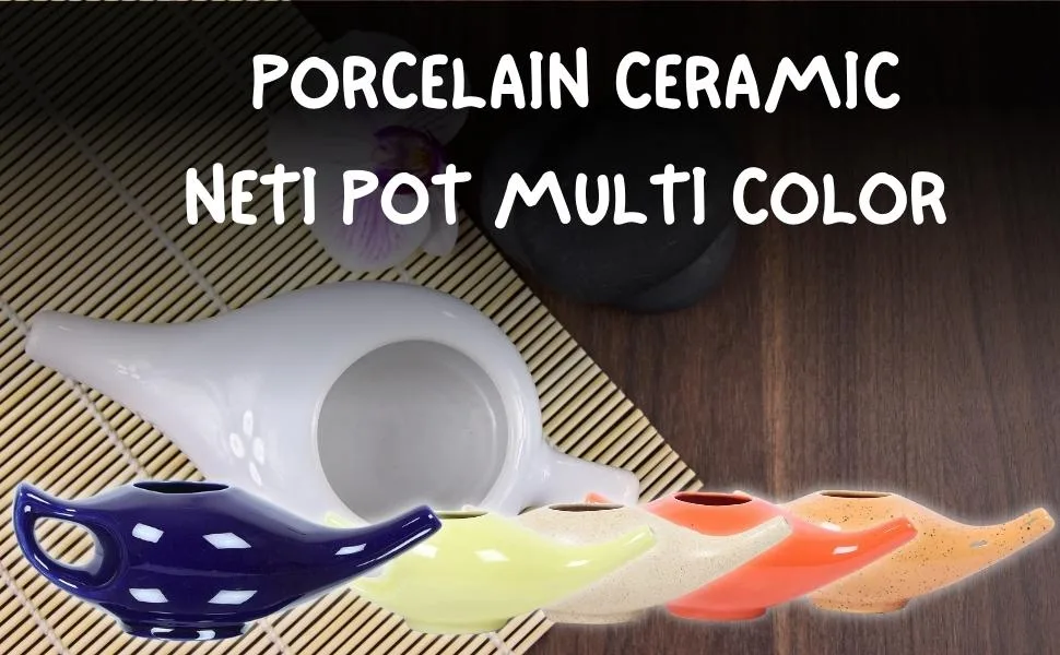Leak Proof Durable Ceramic Neti Pot Comfortable Grip | Microwave and Dishwasher Friendly Natural Treatment for Sinus and Congestion (Olive Green Mat) - Netipot Nasal Flushing Ceramic Comfortable Grip Neti Pot | Microwave and Dishwasher