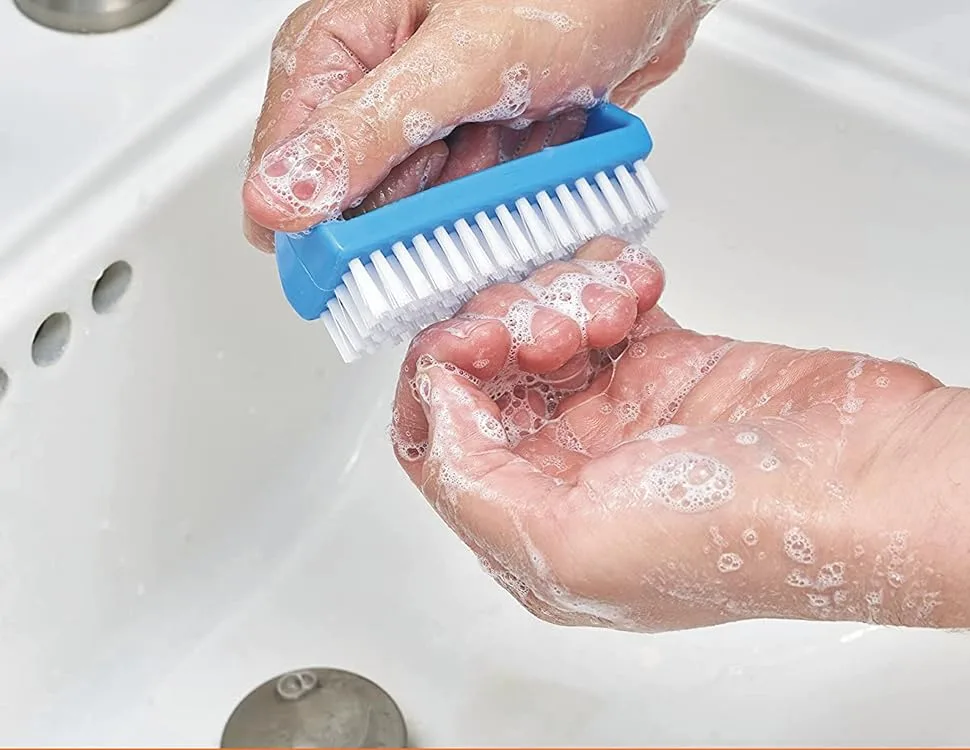 Nail Clean Brush (3 Pcs) Double Sided Finger Brush Cleaning Scrubbing Brushes Durable Strong Bristles Ergonomic Handle Ideal For Cleaning Fingernails and Toenails (3 Pcs) - product information 5
