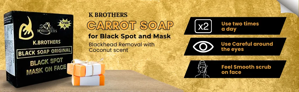 K Brothers Carrot Soap for Black Spot and Mask On Face 65g - SPN-LOBCC