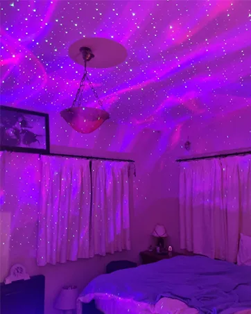 Galaxy Projector for Bedroom Star Projector Night Light for Kids with White Noise and Bluetooth Music Speaker Aurora Projector Remote Control & Timing Sky Starry Projector Party Home - Star projector