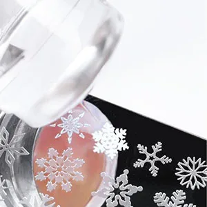 Clear Silicone Jelly Stamper with Scraper Transparent Nail Stamper Double Sided Nail Art Stamper for French Tip Nails Design Tools Manicure Tools - product information 5