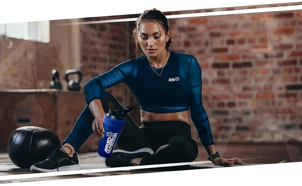 Applied Nutrition Bundle Metal Protein Shaker + 5 Sample Bundle - Sports Supplements Stainless Steel Shaker Metal Shaker Bottle Durable & Lightweight (750ml) Shaker + Samples - Steel-Shaker---A+-Content-4