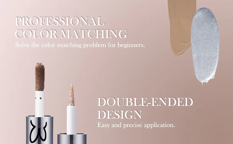 Erinde 3PCS Liquid Glitter Matte Eyeshadow Liquid Glitter Eyeliner and Matte Cream Eyeshadow 2 in 1 Makeup Korean Shimmer Matte Eyeshadow Silver Christmas Eye Makeup Quick Drying Long Lasting #01 - Christmas eye Makeup