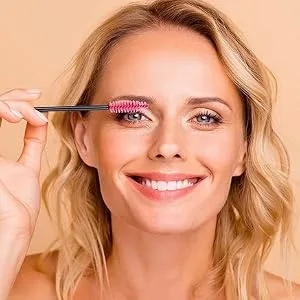 100 Pcs Disposable Mascara Wands Eyelash Brush Spoolies for Eyebrow Eye Lash Extension (Pink) (Black+Pink) - product information 10