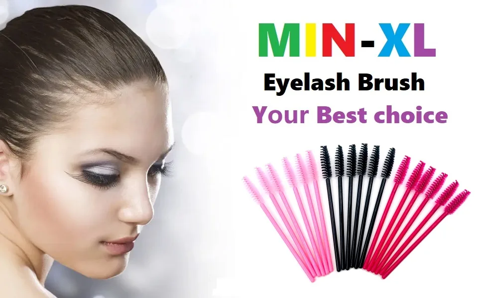 100 Pcs Disposable Mascara Wands Eyelash Brush Spoolies for Eyebrow Eye Lash Extension (Pink) (Multicolour) - product information 1