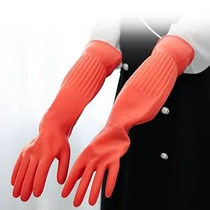 Cleaning Gloves Waterproof and Oil-resistance Rubber Glove for kitchen Cleaning (Yellow L) - product information 2
