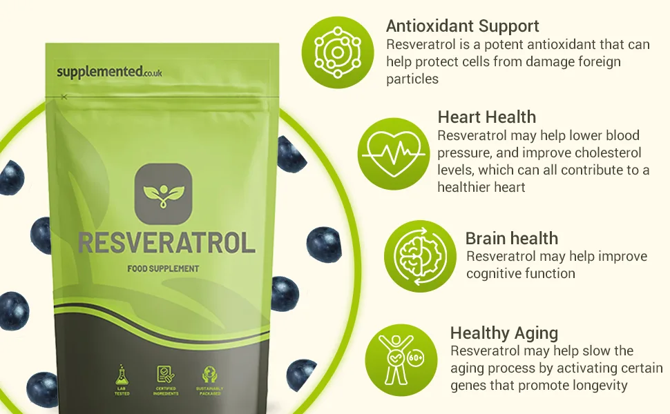 Resveratrol 1000mg 180 Vegan Tablets - Resveratrol