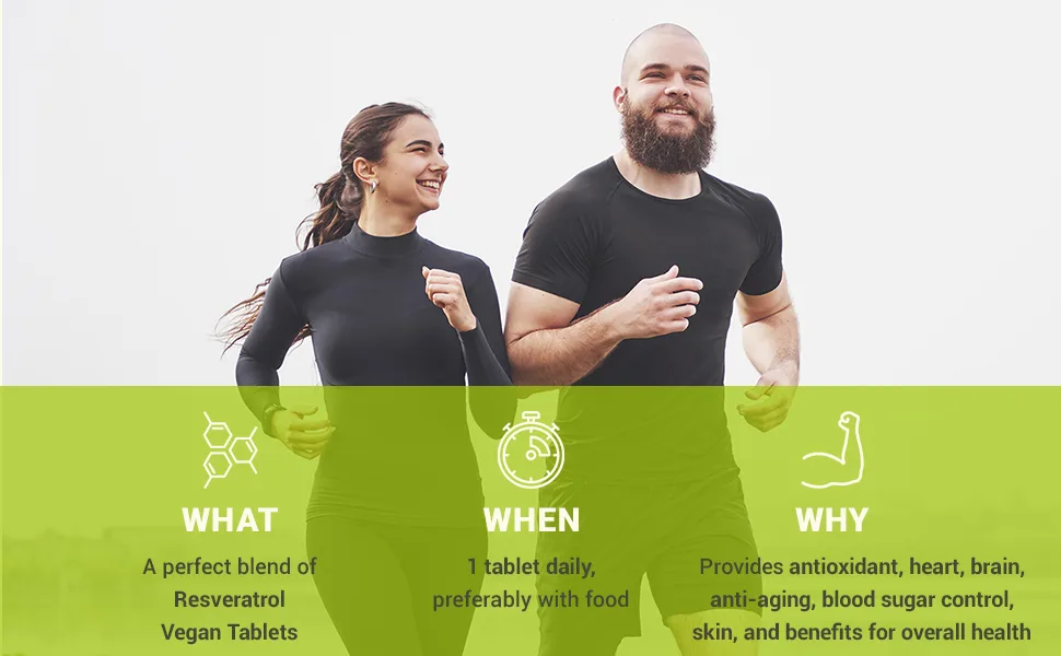 Resveratrol 1000mg 180 Vegan Tablets - Resveratrol
