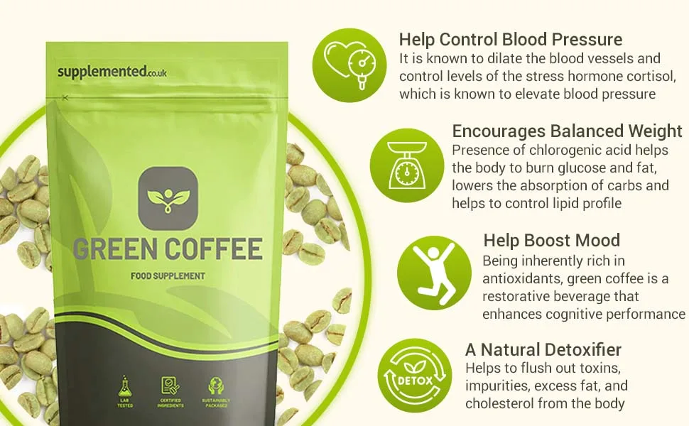 Green Coffee Extract 13 500mg 180 Vegan Tablets - Green Coffee