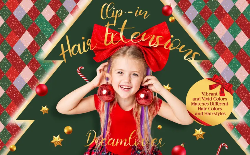 Dreamlover 4 Coloured Hair Extensions Straight Hair Extensions Clip In 24 Pieces 18.5 inches(Straight) 4 Colours - product information 1