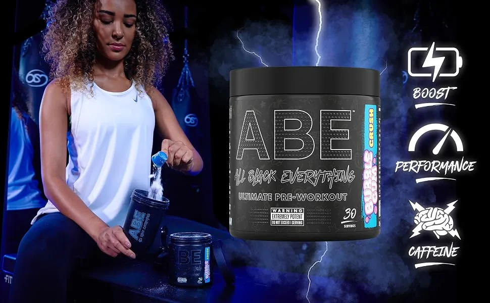 Applied Nutrition Bundle ABE Pre Workout 375g + JUG 2.5 LT Matt Black | All Black Everything Pre Workout Powder Energy & Physical Performance with Creatine Beta Alanine (Candy Ice Blast) - ABE A+1 new image 2023 photo