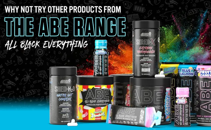 Applied Nutrition ABE Pre Workout Shot - All Black Everything Pre Workout Energy Shots Physical Performance with Citrulline Beta Alanine Caffeine (Box 12 Units x 60ml) (Fruit Candy) - ABE range A+ updated