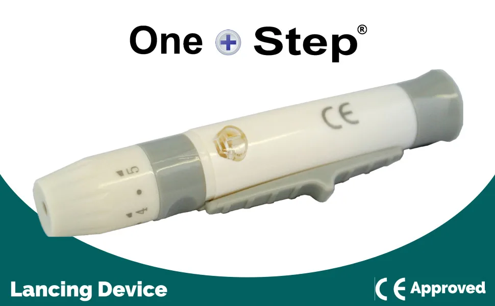 One Step Lancing Device Five Comfort Settings Suitable for Diabetics Fits Most Universal Lancets - Lancing Device Main