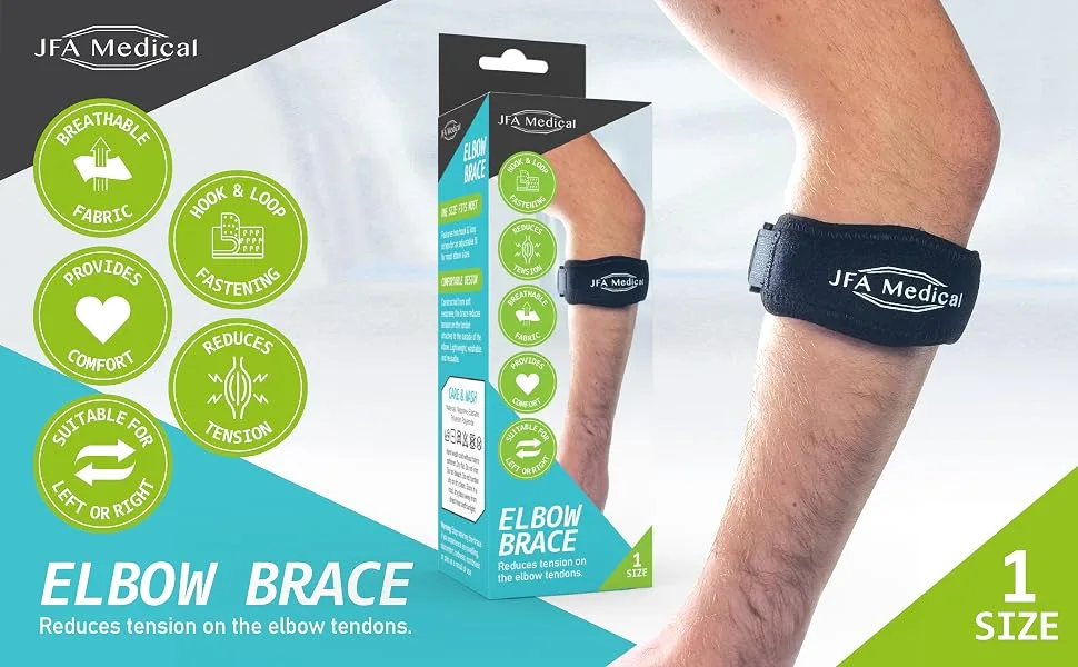 JFA Medical Tennis Elbow Golfers Support Strap/Elbow Brace - Elbow Brace