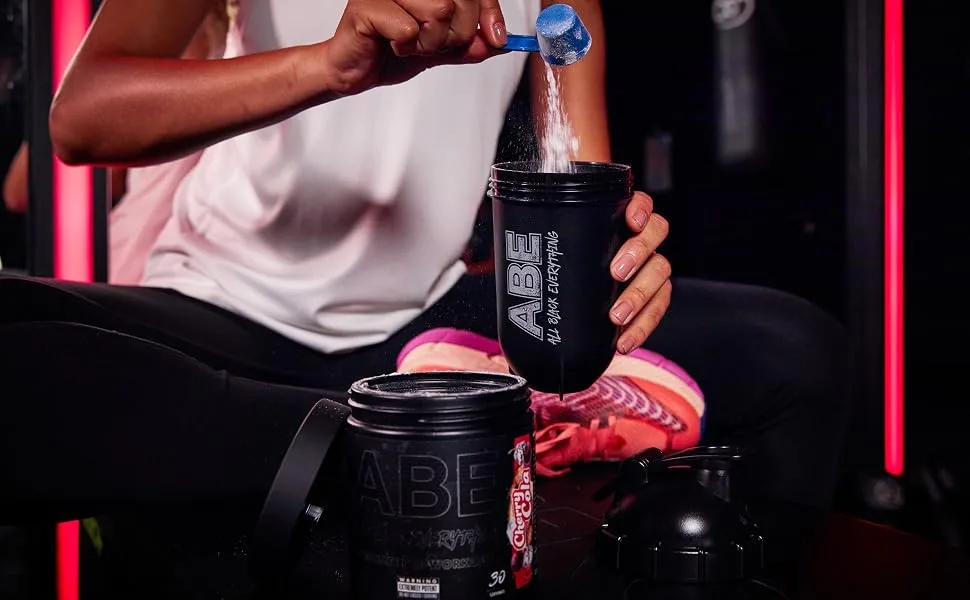 Applied Nutrition ABE Bullet Shaker - All Black Everything Protein Shaker Bottle 500ml Capsule Shaker Easy to Clean BPA Free (Black) - Bullet A+ 1 updated