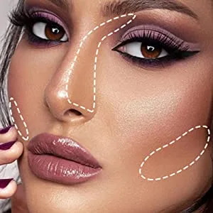 Go Ho Liquid Highlighter Wand Cream Highlighter Makeup Stick with Cushion Applicator Smooth Natural Finish Blendable Glowing Face Illuminator Makeup #05 Highlighter - Bronzer Rose #05 Bronzer Rose Highlighter Wand - Liquid Contour Beauty Wand