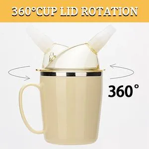 KIKIGOAL Convalescent Feeding Cup Drinking Cup with Straw for Disabled Patient Maternity Drink Water Porridge Soup Drinking Aids Wh - Drinking Cup with Straw