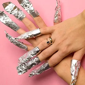 G2PLUS Gel Nail Remover Foils - 100PCS Nail Foil Removal Wraps - Nail Foils Wraps with Pad for Gel Nails Remover Silver - gel nail remover foils