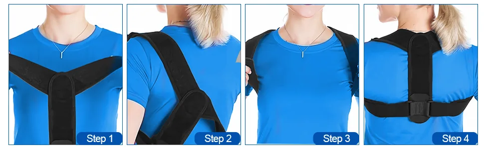 ACWOO Posture Corrector for Men & Women Adjustable & Breathable Upper Back Brace Adjustable Back Straightener Support for Neck Shoulders & Back Pain Relief Hunchback Correction - Posture Corrector