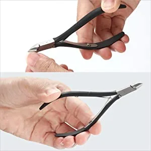 Cuticle Nipper with Cuticle Pusher-Professional Grade Stainless Steel Cuticle Remover & Cutter-Durable Manicure and Pedicure Tool (Green) - Sharp & Durable