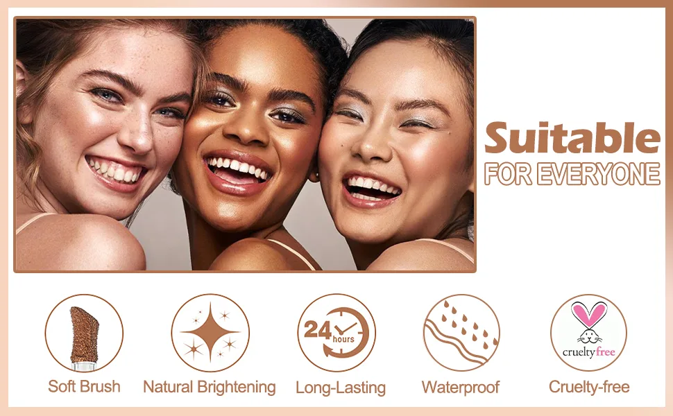 Erinde Liquid Highlighter Makeup Shimmer Cream Highlighter Natural Light Face Highlighter Brightening Liquid Highlight Face Body Glow Makeup Glow Drops Makeup Highlighter Makeup #2 Starlight 1 count (Pack of 1) - shimmer highlighter