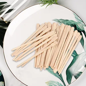 200 Pcs Eyebrow Wax Sticks Waxing Applicator Wood Wax Spatulas for Face and Small Hair Removal Sticks (Pointed Flat Handle) - wax sticks