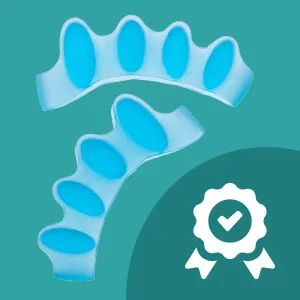Toe Spacers(2 Pair) Gel Toe Separators to Correct Toes Bunion Corrector for Women Men Toe Spacer Hammer Toe Straightener Toe Stretcher Big Toe Separators (Blue) - toe separators