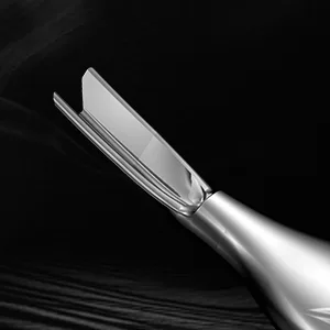 FERYES Cuticle Pusher with Fork 2-in-1 Cuticle Trimmer Nail Care Tool Stainless Steel Cuticle Remover Tool for Manicures and Pedicures - Silver - cuticle trimmers