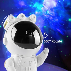 Galaxy Projector Astronaut Star Projector Starry Night Light with Nebula Timer and Remote Control Bedroom Decor Aesthetics and Ceiling Projector Christmas Birthday Gifts - 360° Head Rotation