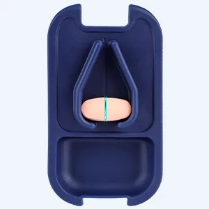 Opret Pill Cutter Pill Splitter with Blade for Small Pills Large Pills Cut in Half Quarter for Tablet Vitamin Medicine (Black) - Damping the vibration when cutting the medicine, the cut is smoother