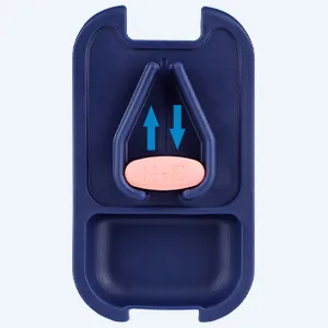 Opret Pill Cutter Pill Splitter with Blade for Small Pills Large Pills Cut in Half Quarter for Tablet Vitamin Medicine (Black) - Reduce tablet slippage