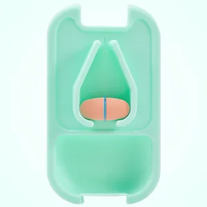 Opret Pill Cutter Pill Splitter with Blade for Small Pills Large Pills Cut in Half Quarter for Tablet Vitamin Medicine (White) - Damping the vibration when cutting the medicine, the cut is smoother