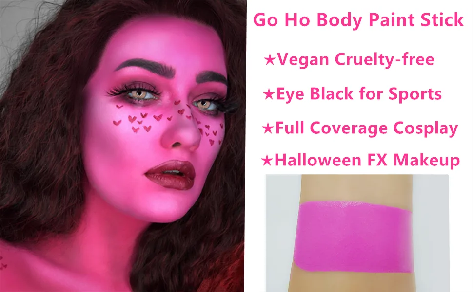 Go Ho Cream Grey Blendable Stick(1.06 OZ) Gray Face Body Paint Stick Oil Professional Face Foundation for Halloween SFX Makeup Light Grey Face Paint Stick - face body paint stick