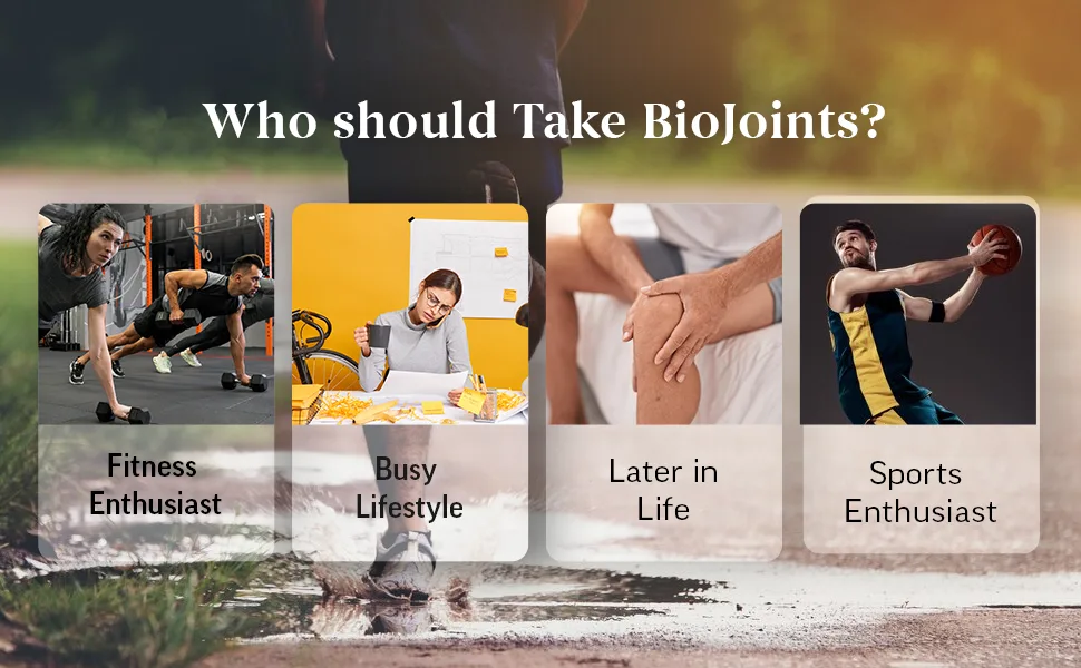 BioJoints- Bone & Joint Support Supplement-Enhance Mobility & Flexibility | Glucosamine & Chondroitin Complex Hyaluronic Acid Boswellia Turmeric Powder Vitamin D3-GMP Certified-60 Tablets - bone and joints care supplement