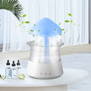 Rain Cloud Humidifier 3 in 1 Raincloud Humidifier/Essential Oil Diffuser/7 Colors Night Light Bedside Cute Raining Drop Sounds for Sleeping Aromatherapy Essential Oil Diffuser for Bedroom (White) - product information 5