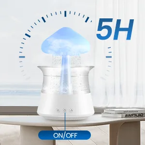 Rain Cloud Humidifier 3 in 1 Raincloud Humidifier/Essential Oil Diffuser/7 Colors Night Light Bedside Cute Raining Drop Sounds for Sleeping Aromatherapy Essential Oil Diffuser for Bedroom (White) - product information 7