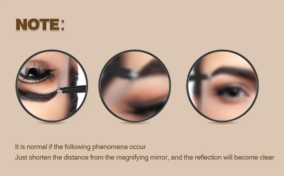 Macaki 20X Magnifying Mirror with 2 Suction Cups 8.8cm Magnified Makeup Mirror and Slant Tweezers 1PCS Black - compact travel mirror