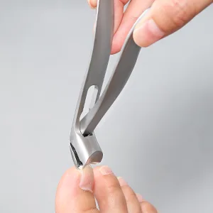 FERYES Angled Head Long Handled Toenail Clipper for Seniors - Large Wide Jaw Nail Clipper with Catcher for Thick Nails - Easier Trimming Ergonomic Design - Long Handled Toenail Clipper