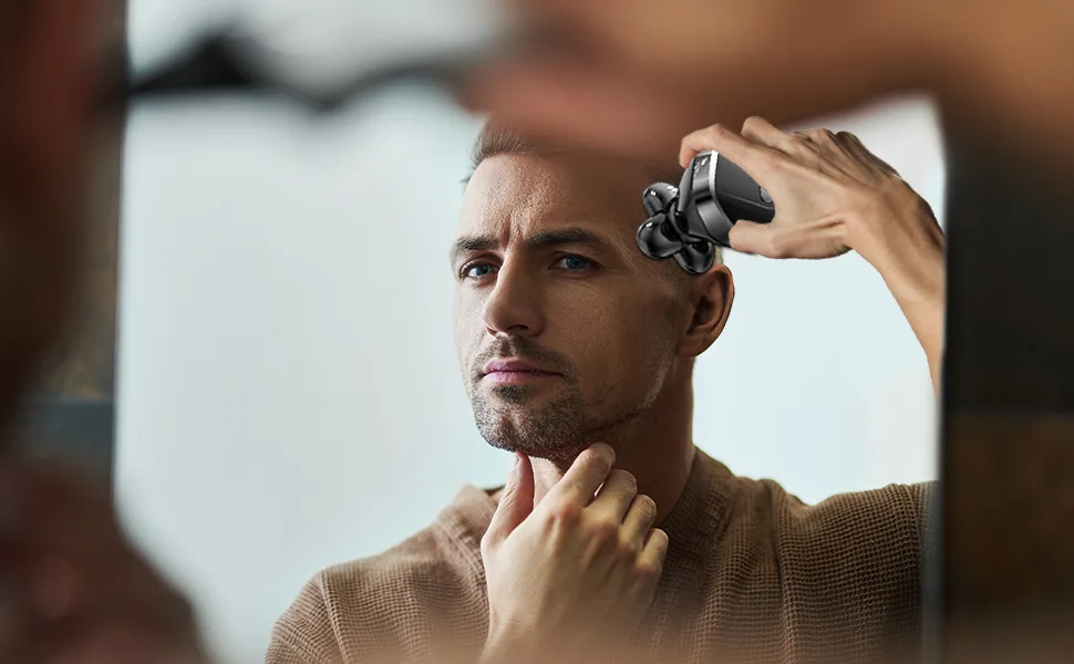 Qhot Head Shavers for Men 2023 Upgraded 6 in 1 Cordless Waterproof Head Electric Shaver for Bald Men (S5) - product information 5