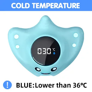 BabyElf Bath Thermometer Newborn Baby Digital Water Thermometer Blue Fish Manta Ray - thermometer