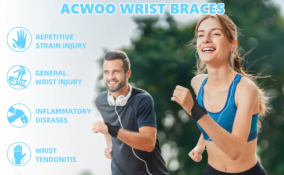 ACWOO Thumb Wrist Support Brace Compression Reversible Thumb & Wrist Stabilizer Splint for Trigger Finger Pain Relief Arthritis Tendonitis Sprained Carpal Tunnel Fits Right and Left Hand - product information 1
