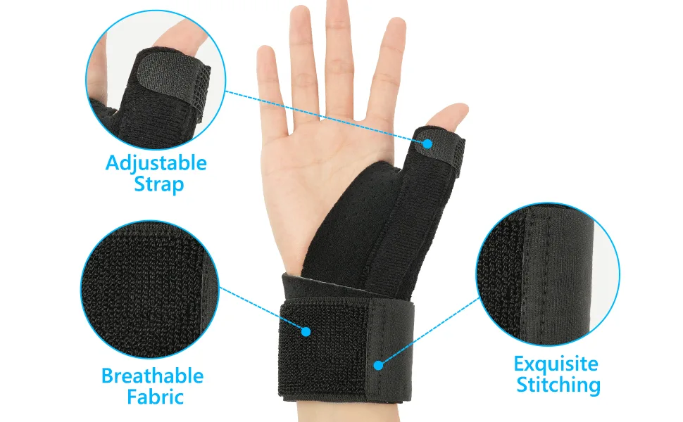ACWOO Thumb Wrist Support Brace Compression Reversible Thumb & Wrist Stabilizer Splint for Trigger Finger Pain Relief Arthritis Tendonitis Sprained Carpal Tunnel Fits Right and Left Hand - product information 3