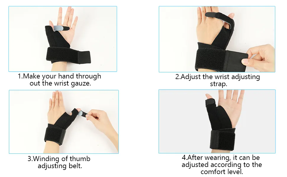 ACWOO Thumb Wrist Support Brace Compression Reversible Thumb & Wrist Stabilizer Splint for Trigger Finger Pain Relief Arthritis Tendonitis Sprained Carpal Tunnel Fits Right and Left Hand - product information 4