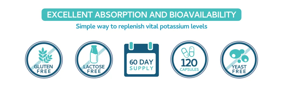 Potassium Citrate 1000mg - Daily dose 120 Capsules Super high Strength Electrolytes Support with Extreme bioavailability & Absorption - Keto and Fasting Diet - Made in The UK - xspan labs Potassium Citrate B